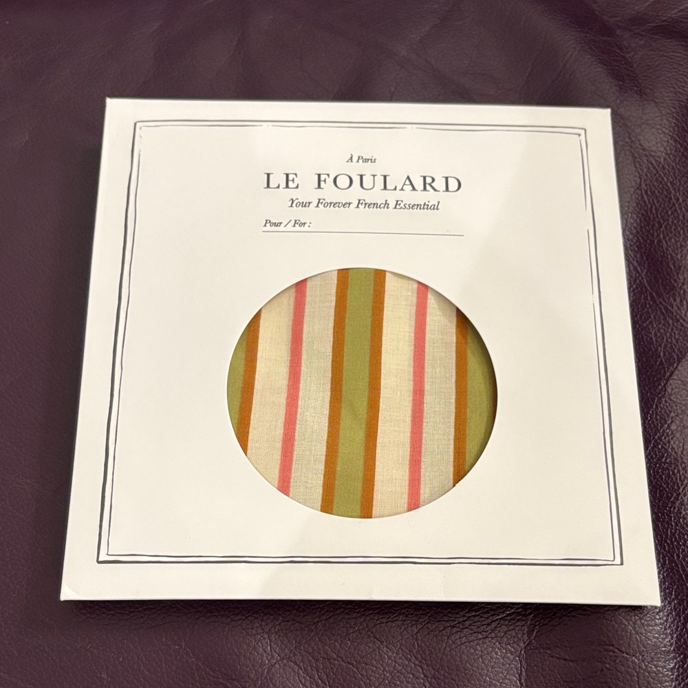 SOLD Striped Le Foulard Scarf